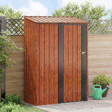 Garden Sheds Brown 140.5 x 74 x 200 cm Metal