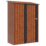Garden Sheds Brown 140.5 x 74 x 200 cm Metal - Front View