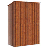 Garden Sheds Brown 140.5 x 74 x 200 cm Metal - Low Angle