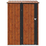Garden Sheds Brown 140.5 x 74 x 200 cm Metal - Rear View
