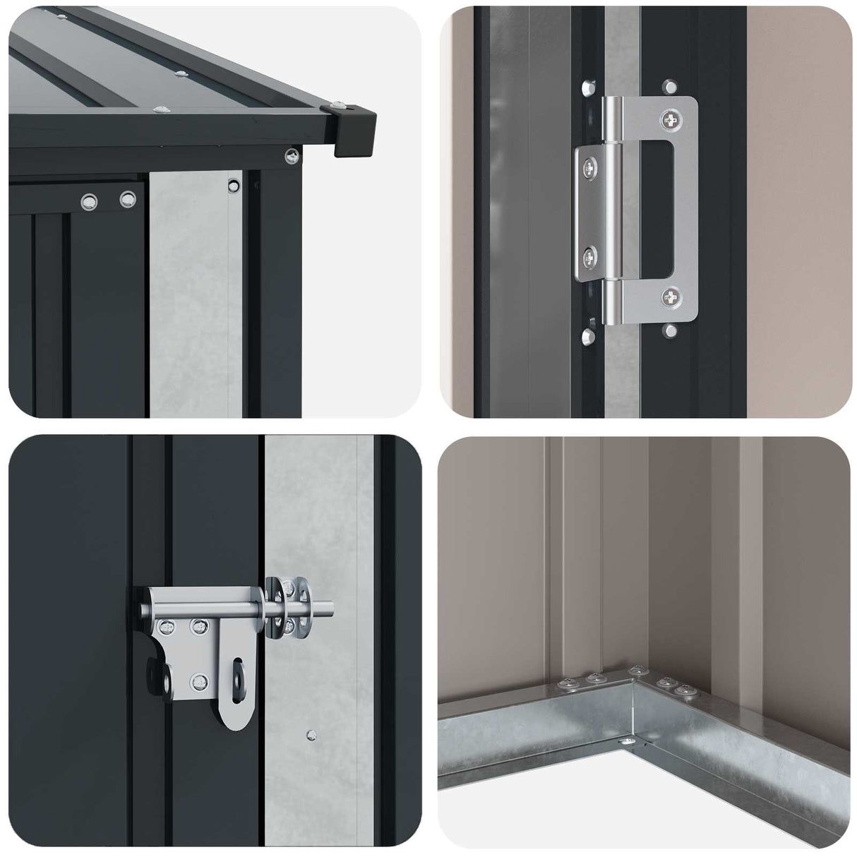 Garden Sheds Anthracite 153.5 x 86 x 200 cm Metal