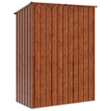 Garden Sheds Brown 153.5 x 86 x 200 cm Metal - Low Angle
