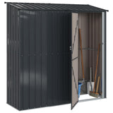 Garden Sheds Anthracite 203.5 x 73 x 200 cm Metal - Side View