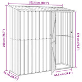 Garden Sheds Anthracite 203.5 x 73 x 200 cm Metal - Extra Image