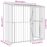 Garden Sheds Anthracite 203 x 85.5 x 200 cm Metal - Extra Image