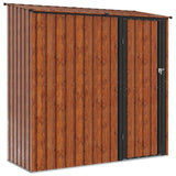 Garden Sheds Brown 203 x 85.5 x 200 cm Metal - Front View