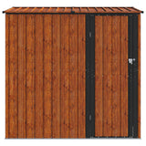 Garden Sheds Brown 203 x 85.5 x 200 cm Metal - Rear View