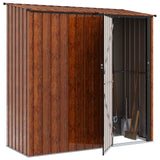 Garden Sheds Brown 203 x 85.5 x 200 cm Metal