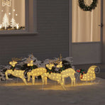 LED Reindeers 5 pcs Gold 43 x 18 x 66 cm Fabric