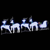 LED Reindeers 5 pcs White Fabric - Rear View