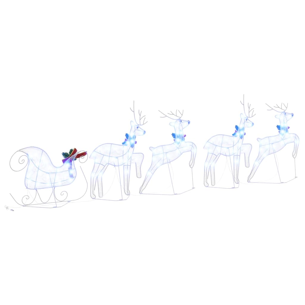 LED Reindeers 5 pcs White 43 x 18 x 66 cm Fabric