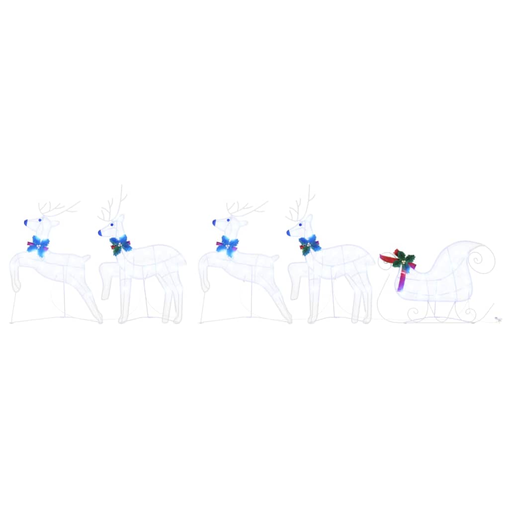 LED Reindeers 5 pcs White 43 x 18 x 66 cm Fabric