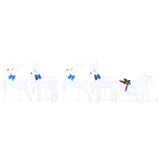 LED Reindeers 5 pcs White 43 x 18 x 66 cm Fabric