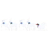 LED Reindeers 5 pcs White Fabric - Close-Up Angle