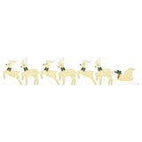 LED Reindeers 7 pcs Gold Fabric - Close-Up Angle