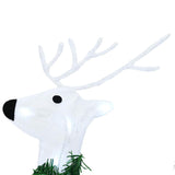LED Reindeers 7 pcs White Fabric - Extra Image