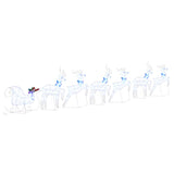 LED Reindeers 7 pcs White Fabric - Extra Image
