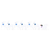 LED Reindeers 7 pcs White Fabric - Close-Up Angle