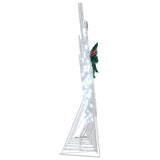 LED Reindeers 7 pcs White Fabric
