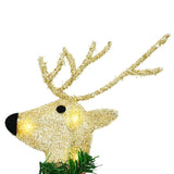 LED Reindeers 4 pcs Gold Fabric - Extra Image