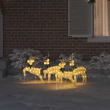 LED Reindeers 4 pcs Gold Fabric - Side View