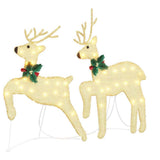 LED Reindeers 4 pcs Gold Fabric