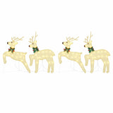 LED Reindeers 4 pcs Gold Fabric - Rear View