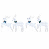LED Reindeers 4 pcs Silver Fabric - Rear View