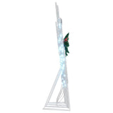 LED Reindeers 4 pcs Silver Fabric