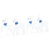 LED Reindeers 4 pcs White Fabric - Front View