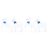 LED Reindeers 4 pcs White Fabric - Rear View