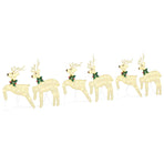 LED Reindeers 6 pcs Gold 45 x 19 x 65 cm Fabric