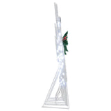 LED Reindeers 6 pcs White Fabric - Close-Up Angle