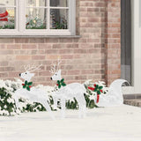 LED Reindeers 3 pcs Cold White Fabric