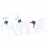 LED Reindeers 3 pcs Cold White Fabric