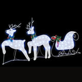 LED Reindeers 3 pcs Cold White Fabric - 45-Degree Angle