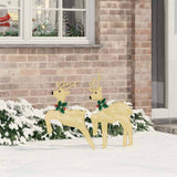 LED Reindeers 2 pcs Warm White Fabric