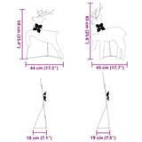 LED Reindeers 2 pcs Warm White Fabric - Extra Image