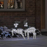 LED Reindeers 2 pcs Cold White Fabric - Side View