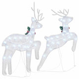 LED Reindeers 2 pcs Cold White Fabric - Close-Up Angle
