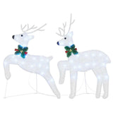 LED Reindeers 2 pcs Cold White Fabric - Top-Down View