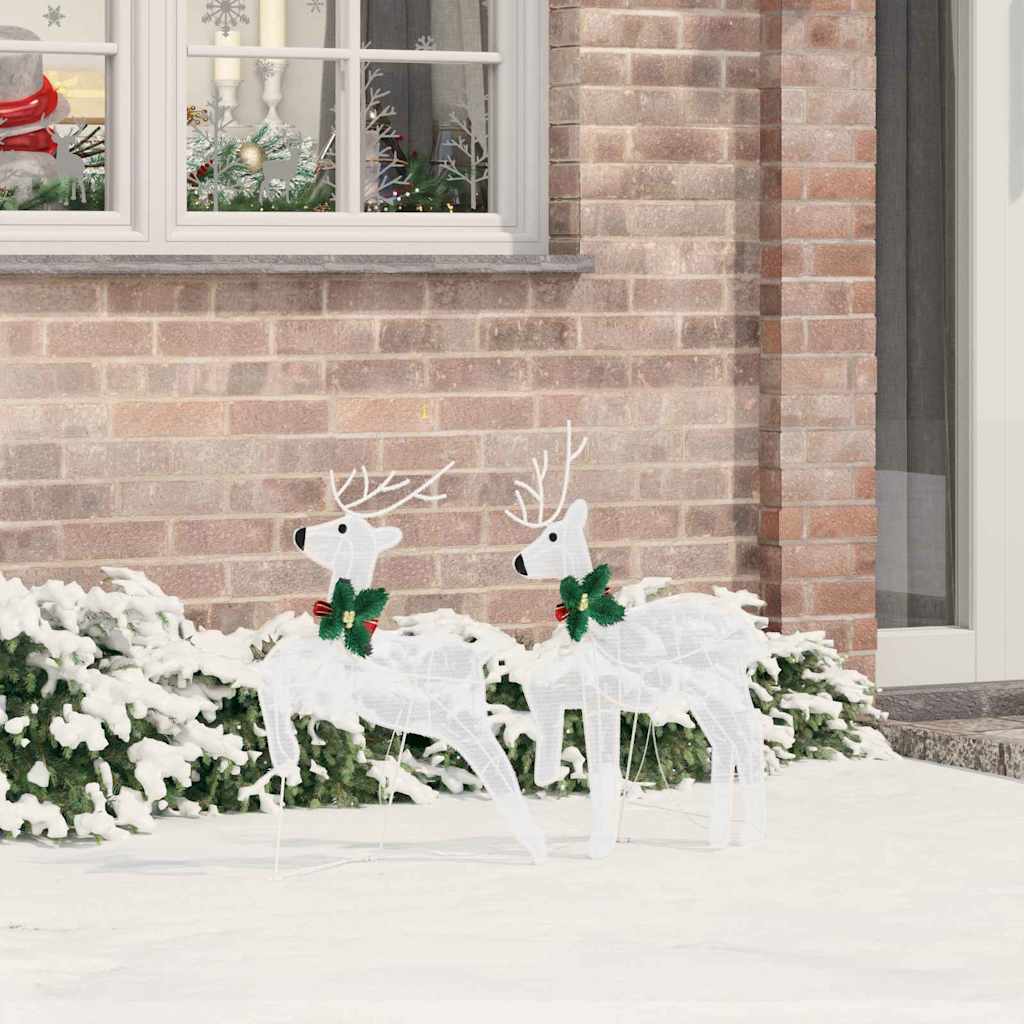 LED Reindeers 2 pcs Cold White Fabric