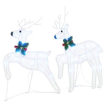 LED Reindeers 2 pcs Cold White 45 x 19 x 65 cm Fabric