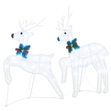 LED Reindeers 2 pcs Cold White Fabric - Front View