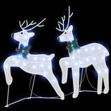 LED Reindeers 2 pcs Cold White Fabric - 45-Degree Angle