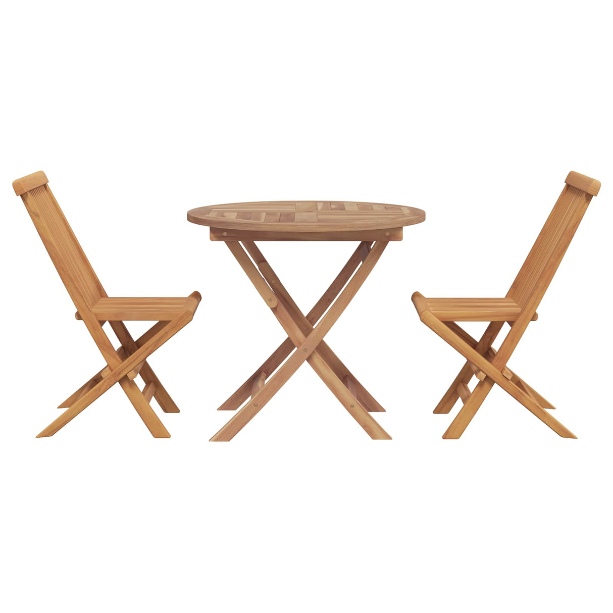Garden Dining Set 3 pcs Brown Solid teak wood