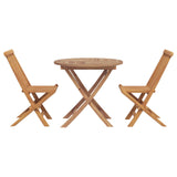 Garden Dining Set 3 pcs Brown Solid teak wood