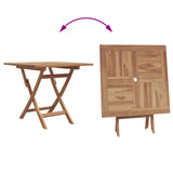 Garden Dining Set 3 pcs Brown Solid Acacia Wood - Rear View