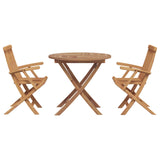 Garden Dining Set 3 pcs Brown Solid teak wood