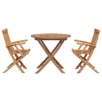 Garden Dining Set 3 pcs Brown Solid teak wood